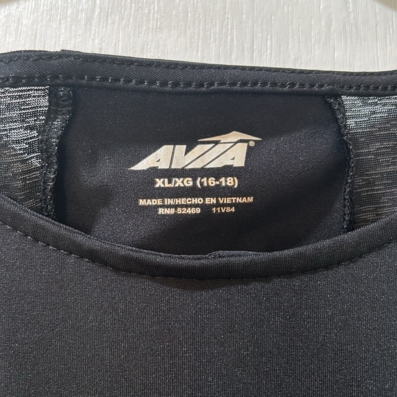 AVIA WOMENS TOP ACTIVARE LIGHTWEIGHT SHIRT BLACK SZ XL - Picture 9 of 10